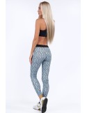 Light blue sports leggings with patterns MR11513 - Online store - Boutique